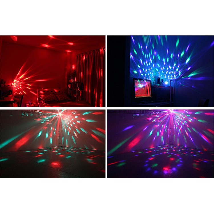 YOUOKLIGHT YK2278 3W 3-LED Stage Magic UV Light Sound Active LED Rotating Magic Ball Light - EU Plug-29