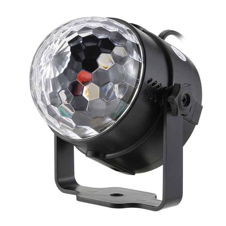 YOUOKLIGHT YK2278 3W 3-LED Stage Magic UV Light Sound Active LED Rotating Magic Ball Light - EU Plug-3