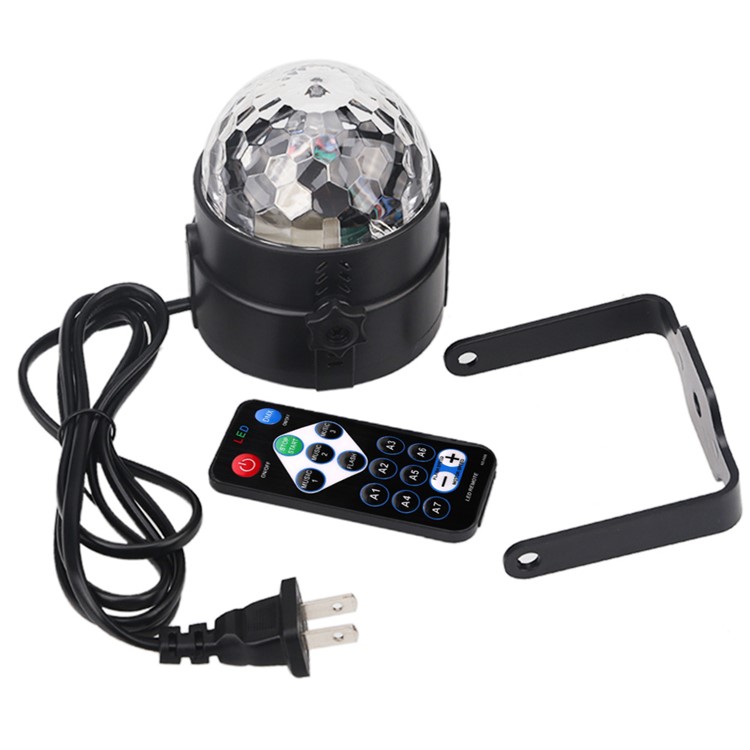YOUOKLIGHT YK2278 3W 3-LED Stage Magic UV Light Sound Active LED Rotating Magic Ball Light - EU Plug-9