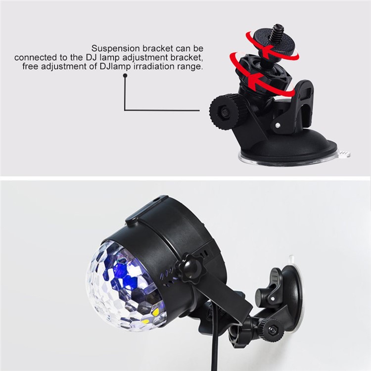YOUKLIGHT YK2279 Tragbare Fernbedienung 3-LED USB-Sound Aktive LED Rotierenden Magische Kugel Licht Mit Ständer-6