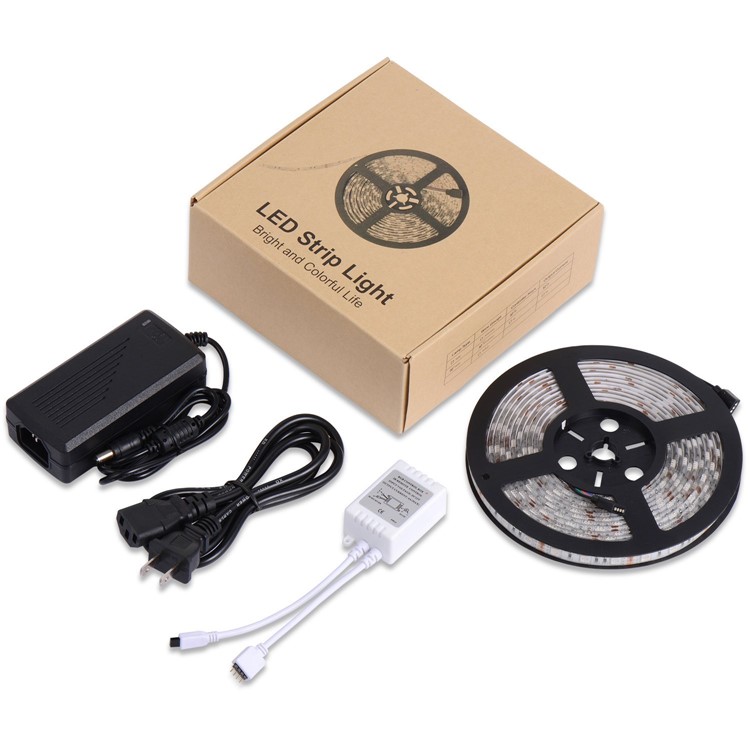 16.4ft Waterproof SMD 5050 300 LEDs Flexible LED Light Strip - 24 Keys Remote Controller / EU Plug-4