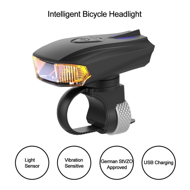 EOS350 4 Model Bicycle Smart Head Light USB Rechargeable Bike Handlebar Intelligent Front Lamp-5