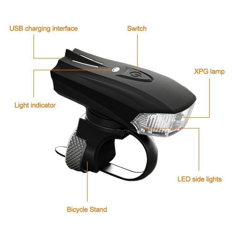 EOS350 4 Model Bicycle Smart Head Light USB Rechargeable Bike Handlebar Intelligent Front Lamp-6
