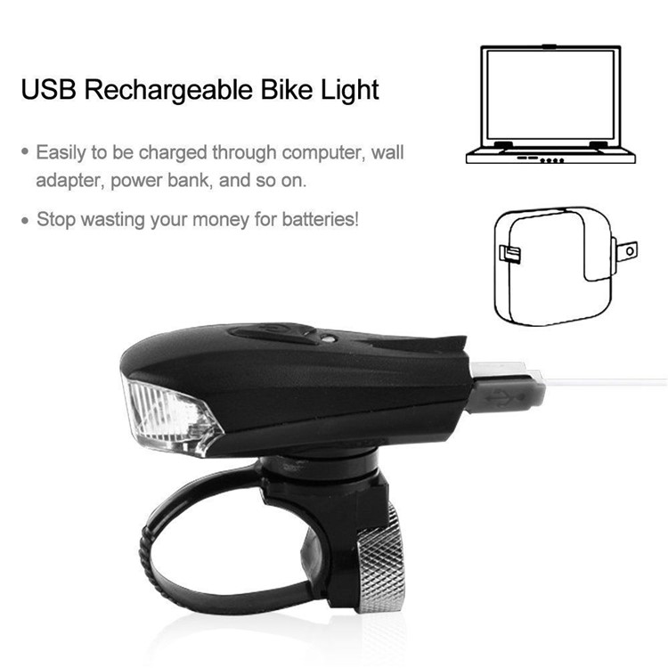 EOS350 4 Model Bicycle Smart Head Light USB Rechargeable Bike Handlebar Intelligent Front Lamp-8