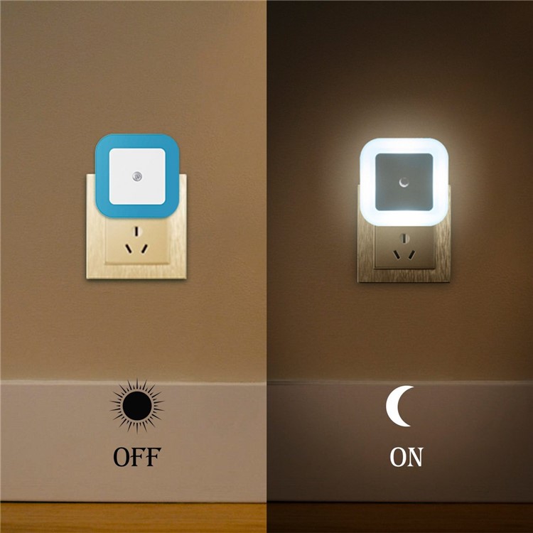 4PCS/Set Smart LED Energy Saving Light Control Night Light Plug-in Wall Lamp - US Plug-1