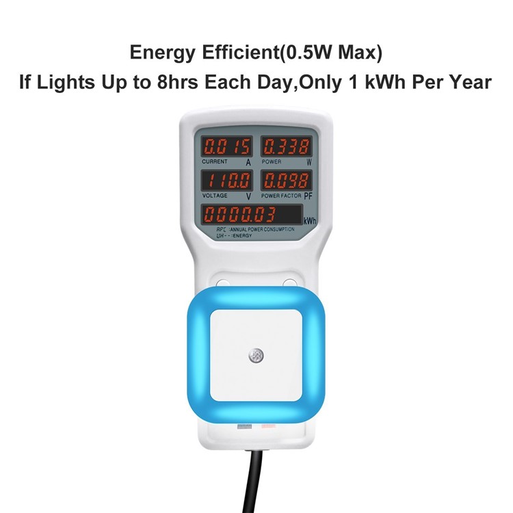 4PCS/Set Smart LED Energy Saving Light Control Night Light Plug-in Wall Lamp - US Plug-4