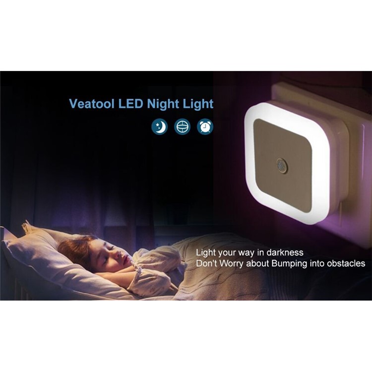4PCS/Set Smart LED Energy Saving Light Control Night Light Plug-in Wall Lamp - US Plug-7