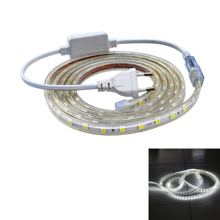 JIAWEN 3M Waterproof Flexible LED Strip Lamp 18W 180 x 5050 SMD - EU Plug / White-1