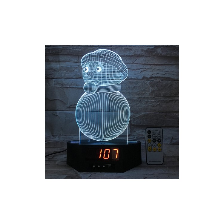 SZ253 Christmas Snowman 3D Visual Touch Control LED Night Light with Remote Controller 7 Colors Changing-1