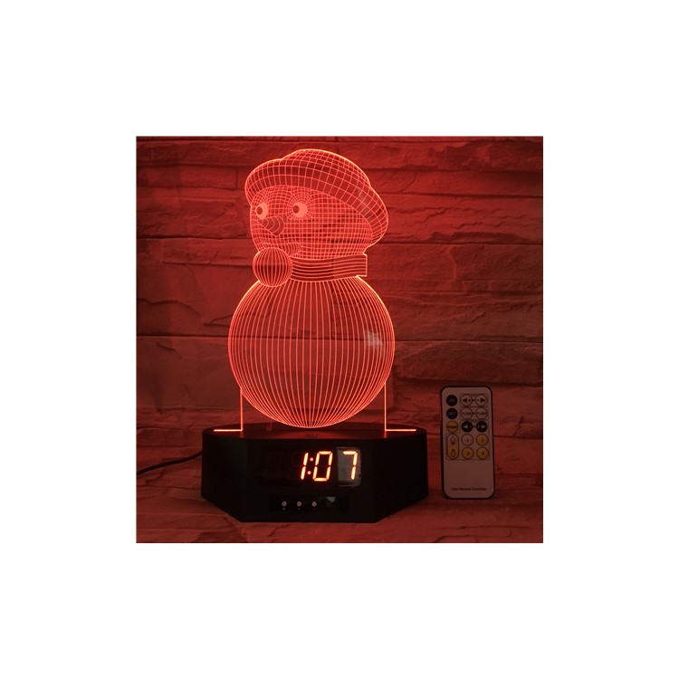 SZ253 Christmas Snowman 3D Visual Touch Control LED Night Light with Remote Controller 7 Colors Changing-2