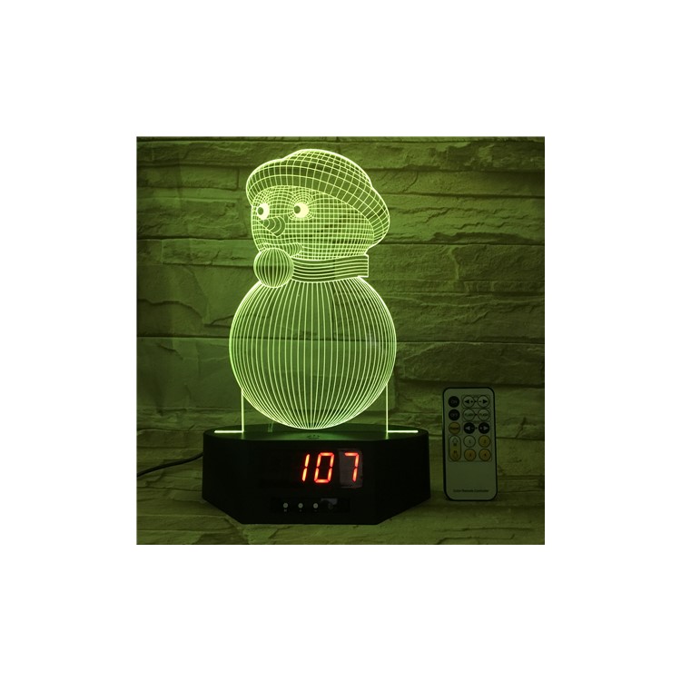 SZ253 Christmas Snowman 3D Visual Touch Control LED Night Light with Remote Controller 7 Colors Changing-5