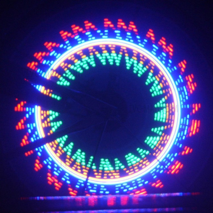 YOUOKLIGHT YK1514 RGB 32-Mode Cycling Bike Tire Wheel Valve 16-LED Flash Light-13