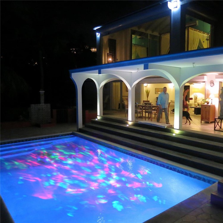 YouOKLight YK2280 12W RGBW Remote Control Colorful Flame Marine Landscape LED Projection Lamp for Courtyard Christmas - US Plug-17