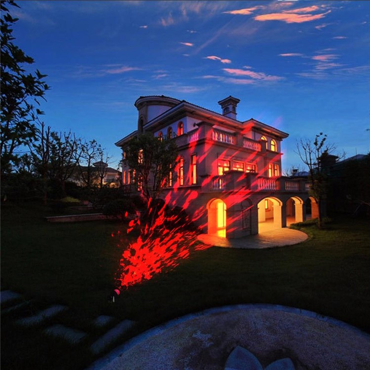 YouOKLight YK2280 12W RGBW Remote Control Colorful Flame Marine Landscape LED Projection Lamp for Courtyard Christmas - US Plug-19