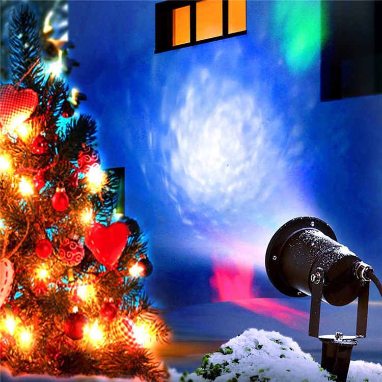 YouOKLight YK2280 12W RGBW Remote Control Colorful Flame Marine Landscape LED Projection Lamp for Courtyard Christmas - US Plug-4