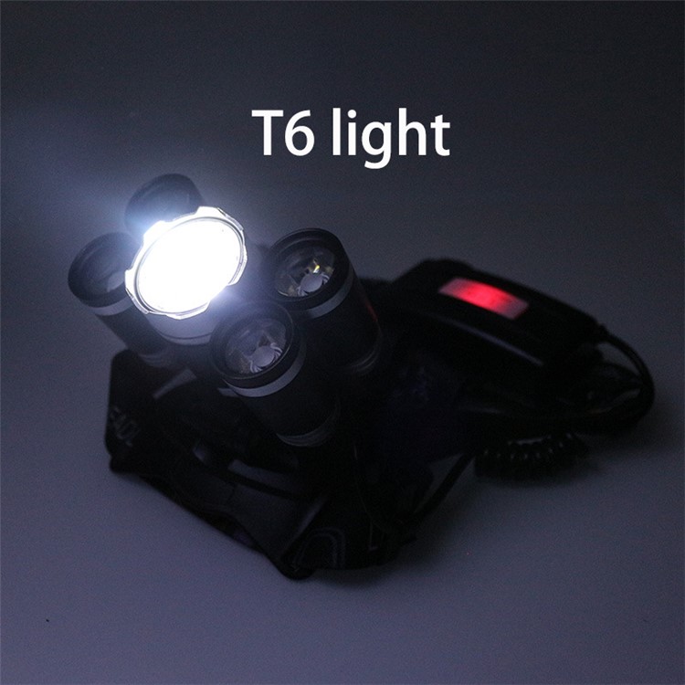 1500 Lumens 5 CREE LED Zoomable Rechargeable LED Head Torch Light for Outdoor Hiking Camping - Silver Color-16
