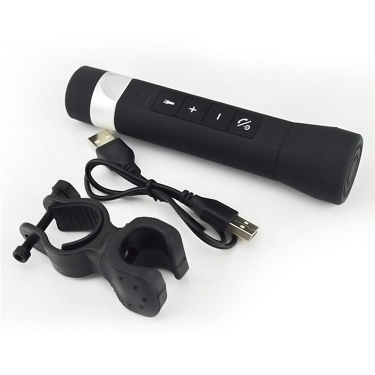 YOUOKLIGHT Multi-function Bike LED Flashlight + Bluetooth Speaker + Mobile Power Bank YK6226 - Black-5