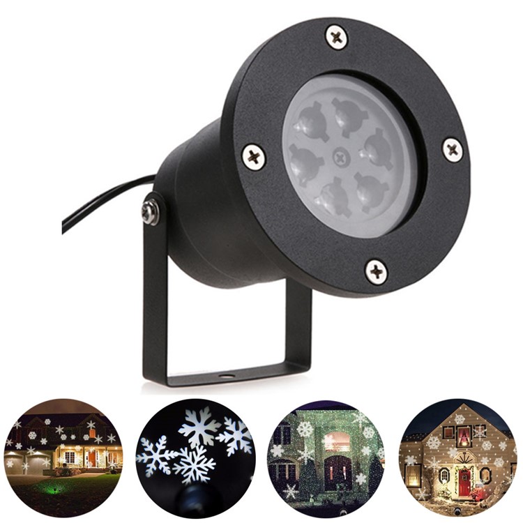 YouOKLight YK2281 12W LED Stage Lights Cool White Christmas Laser Snowflake Projector Lamp Home Decor - EU Plug-1