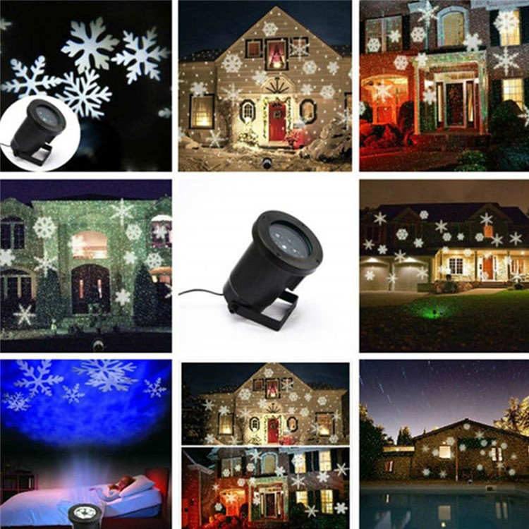 YouOKLight YK2281 12W LED Stage Lights Cool White Christmas Laser Snowflake Projector Lamp Home Decor - EU Plug-8