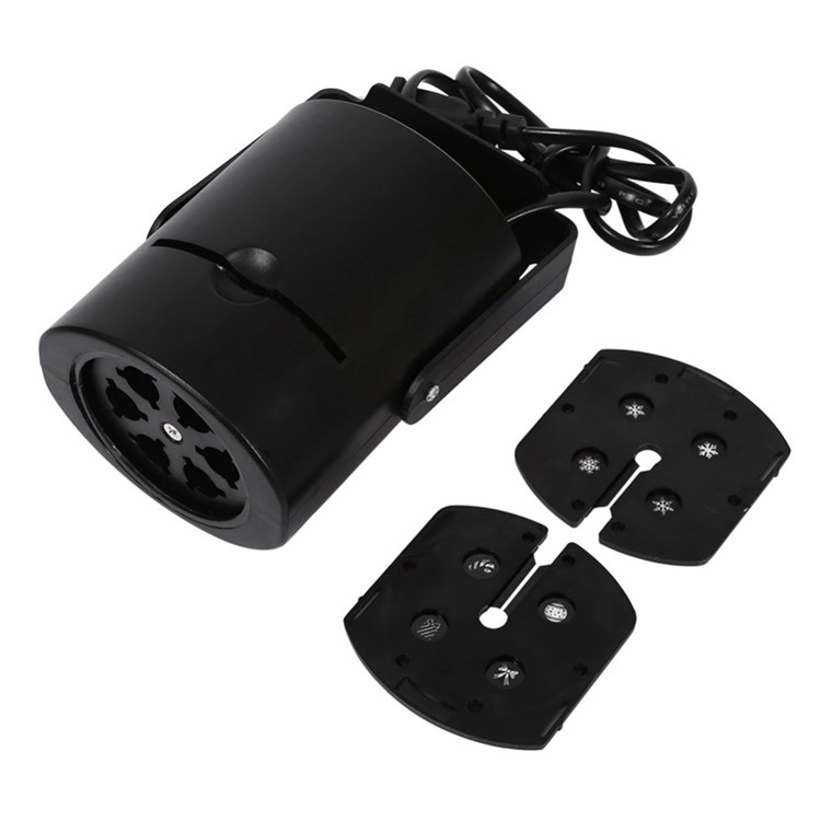 YK2283 4 Muster Mini LED Bühnenlicht 4W RGBW Weihnachtsdekoration LED Projektor Licht - US Zapfen-2