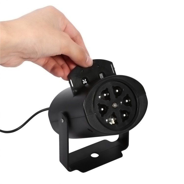 YK2283 4 Muster Mini LED Bühnenlicht 4W RGBW Weihnachtsdekoration LED Projektor Licht - US Zapfen-3