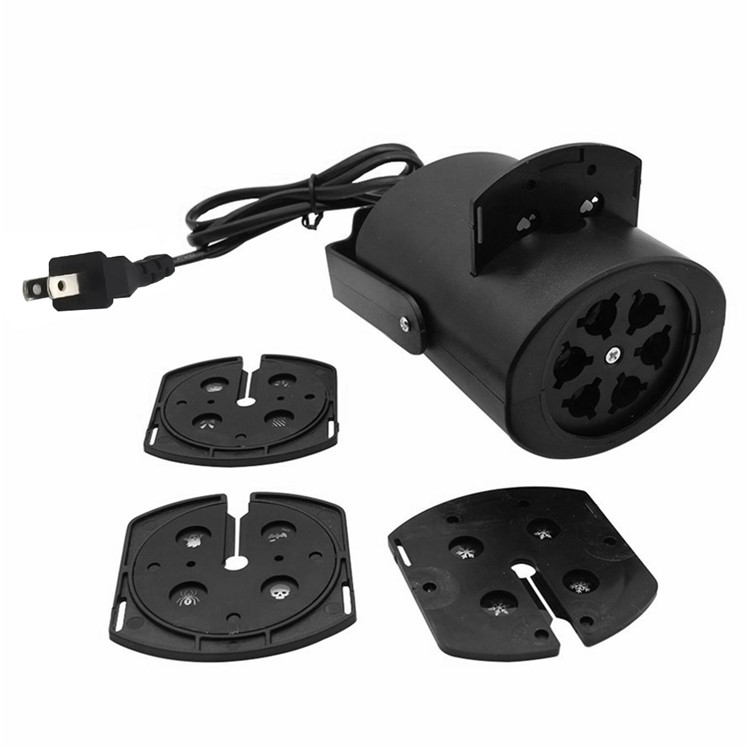YK2283 4 Muster Mini LED Bühnenlicht 4W RGBW Weihnachtsdekoration LED Projektor Licht - US Zapfen-6