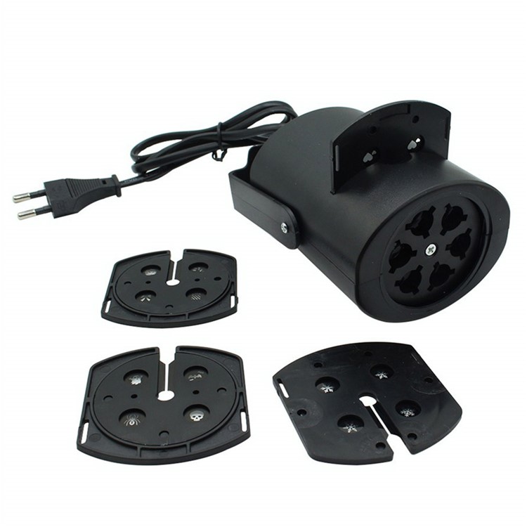 YK2283 4 Muster Mini LED Bühnenlicht 4W RGBW Weihnachtsdekoration LED Projektor Licht - US Zapfen-8