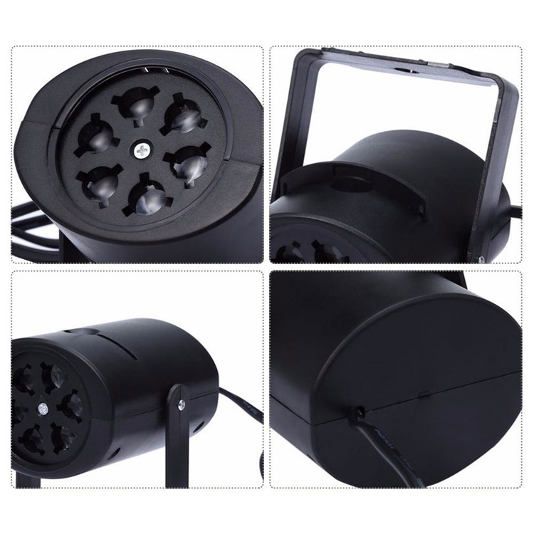 YK2283 4 Muster Mini LED Bühnenlicht 4W RGBW Weihnachtsdekoration LED Projektor Licht - US Zapfen-9