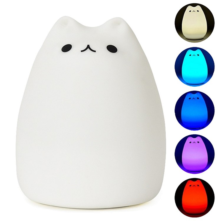 YouOKLight YK2218 0.4W RGB USB Rechargeable Color Changeable Silicone LED Sensitive Tap Control Night Light-1