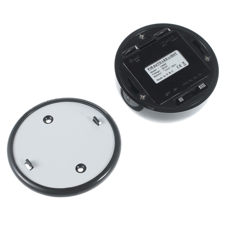 Auto PIR PIR 6-LED Sensor de Infrarrojo Lámpara de Movimiento de Lámpara - Negro