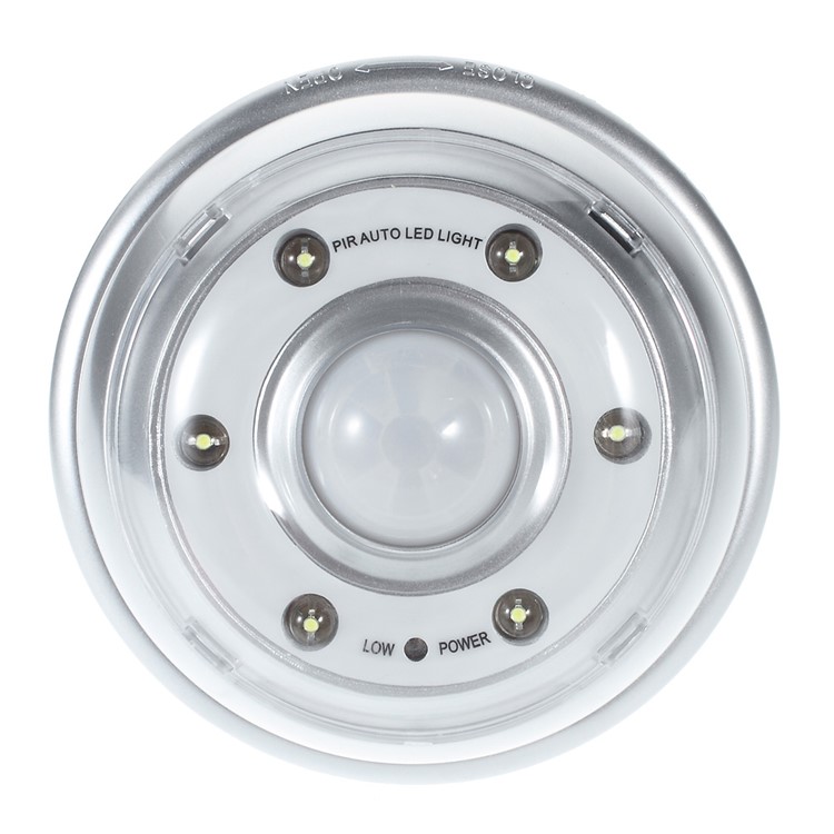 Auto PIR 6-LED Light Infrared Sensor Lamp Motion Light - Silver Color-2