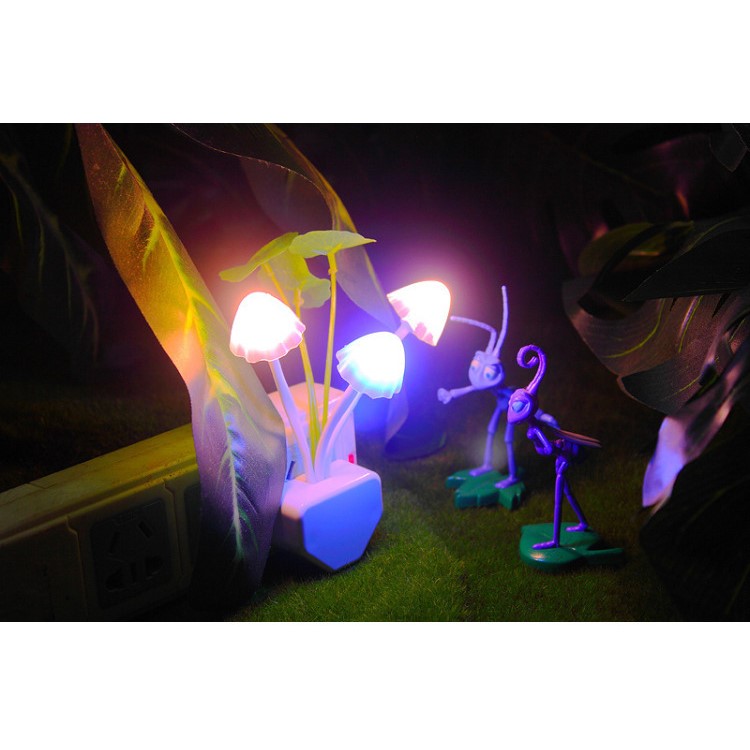 LED 7 Color Light Dependent Control Creative Cute Mushroom Design Light-3