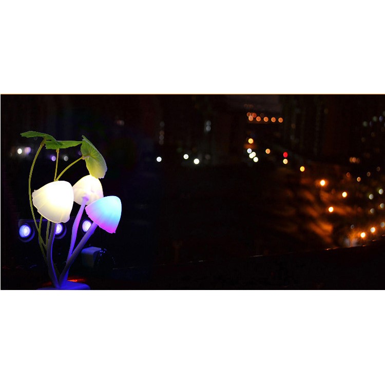 LED 7 Color Light Dependent Control Creative Cute Mushroom Design Light-4