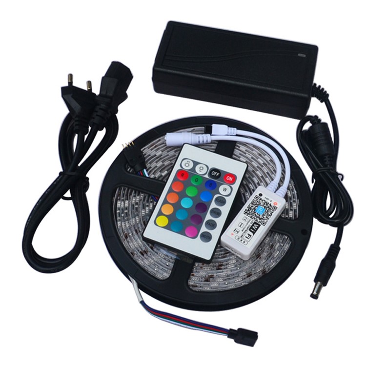5M 300x5050 SMD Waterproof IP65 Smart Home Wi-Fi RGB LED Strip Light Kit - EU Plug-2