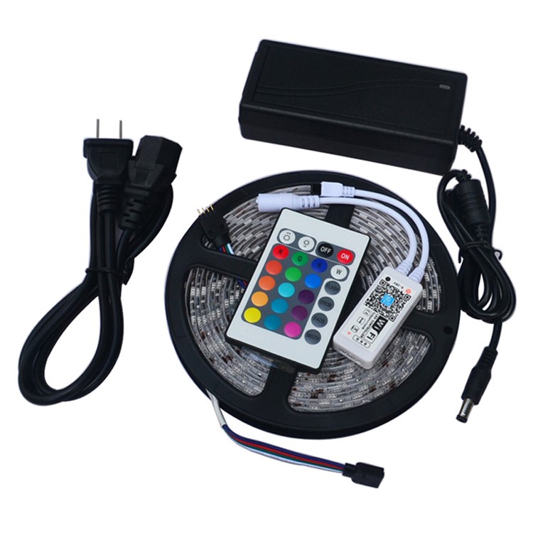 Smart Home Wi-Fi RGB 5M 300x5050 SMD Waterproof IP65 LED Strip Light Kit - US Plug-2