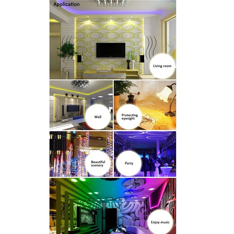 Smart Home Wi-Fi RGB 5M 300x5050 SMD Waterproof IP65 LED Strip Light Kit - US Plug-9