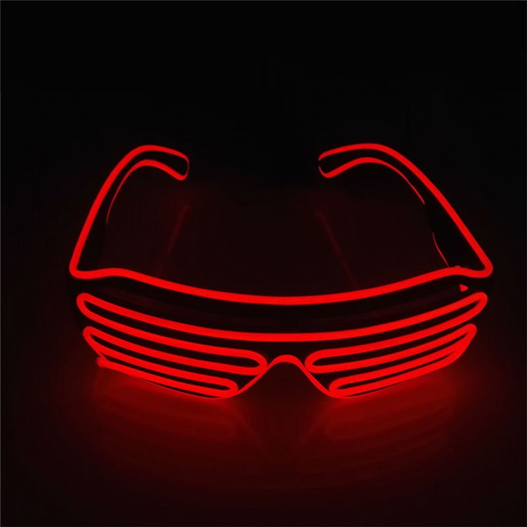YOUOKLIGHT YK2286 Cool LED Glasses 3 Modes Sound Control Fashionable Glasses - Red-2