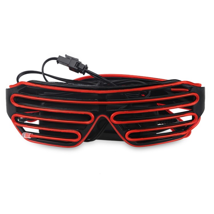 YOUOKLIGHT YK2286 Cool LED Glasses 3 Modes Sound Control Fashionable Glasses - Red-3
