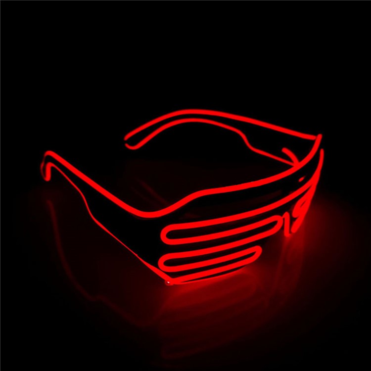 YOUOKLIGHT YK2286 Cool LED Glasses 3 Modes Sound Control Fashionable Glasses - Red-6