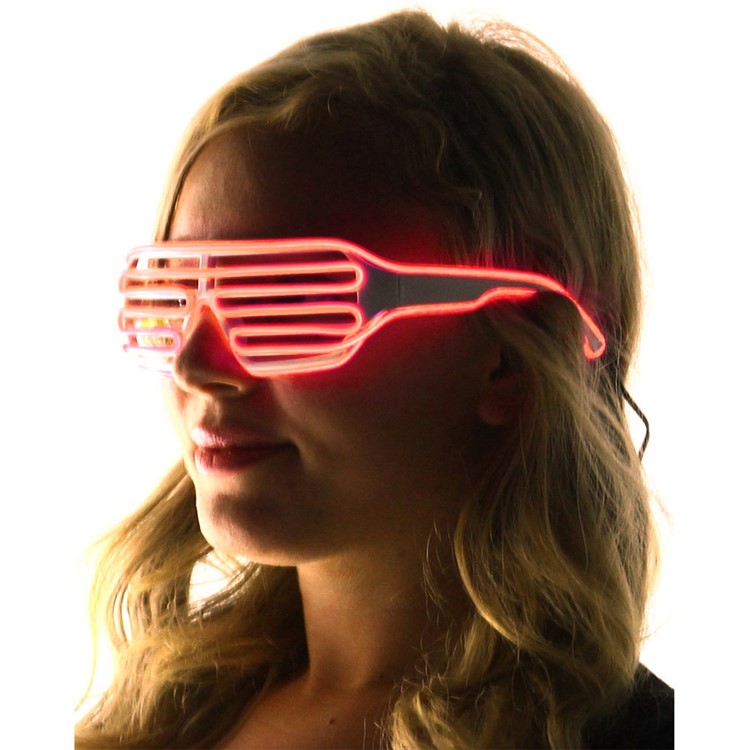 YOUOKLIGHT YK2286 Cool LED Glasses 3 Modes Sound Control Fashionable Glasses - Red-8