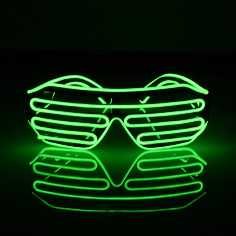 YOUOKLIGHT YK2286 3 Modes Sound Control Luminous Glasses Fashionable Wired LED Glasses - Green-10