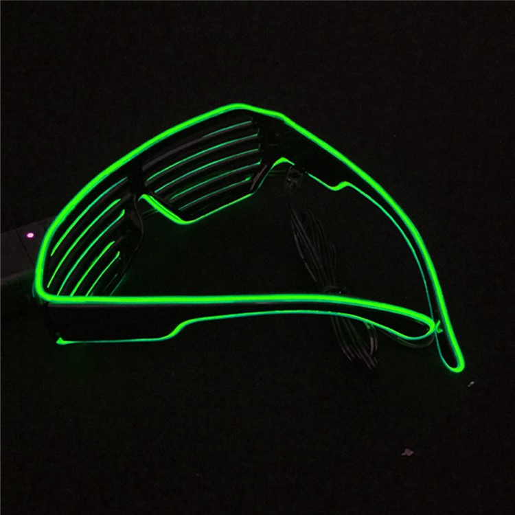 YOUOKLIGHT YK2286 3 Modes Sound Control Luminous Glasses Fashionable Wired LED Glasses - Green-11