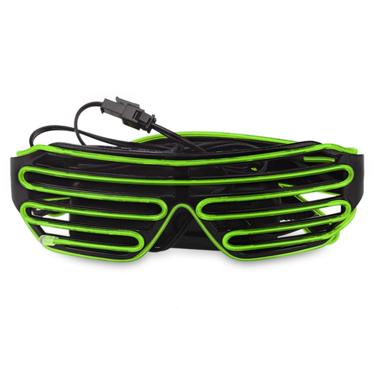 YOUOKLIGHT YK2286 3 Modes Sound Control Luminous Glasses Fashionable Wired LED Glasses - Green-2
