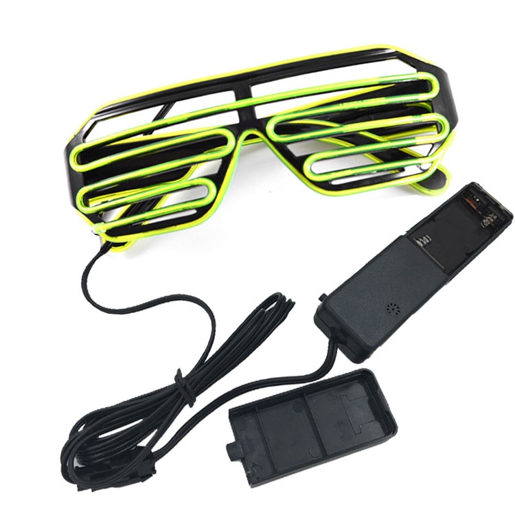 YOUOKLIGHT YK2286 3 Modes Sound Control Luminous Glasses Fashionable Wired LED Glasses - Green-3
