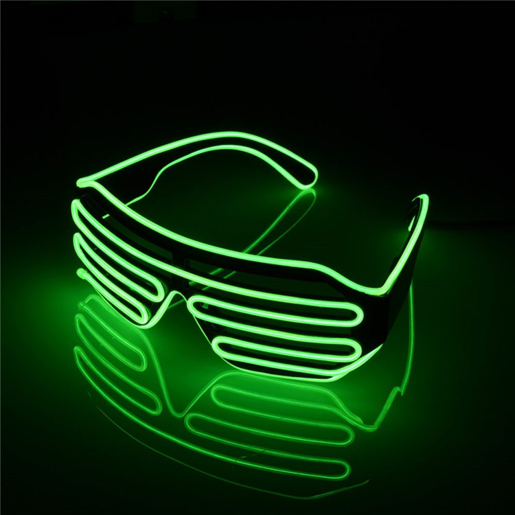 YOUOKLIGHT YK2286 3 Modes Sound Control Luminous Glasses Fashionable Wired LED Glasses - Green-5