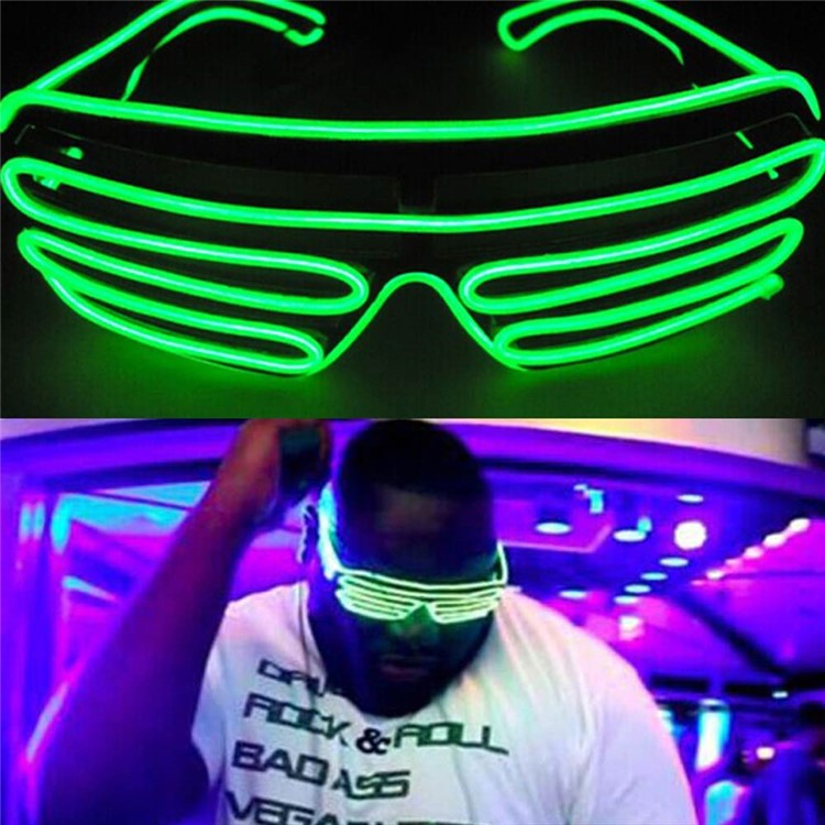 YOUOKLIGHT YK2286 3 Modes Sound Control Luminous Glasses Fashionable Wired LED Glasses - Green-8