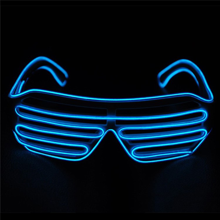 YOUOKLIGHT YK2286 Cool 3 Modes Sound Control Wired LED Glasses for Costume Party - Blue-11