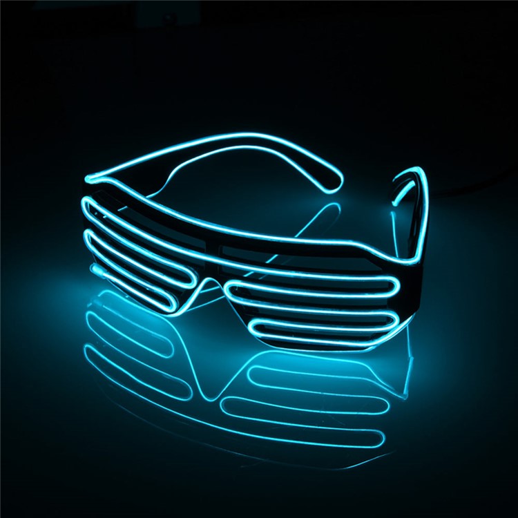 YOUOKLIGHT YK2286 Cool 3 Modes Sound Control Wired LED Glasses for Costume Party - Blue-8