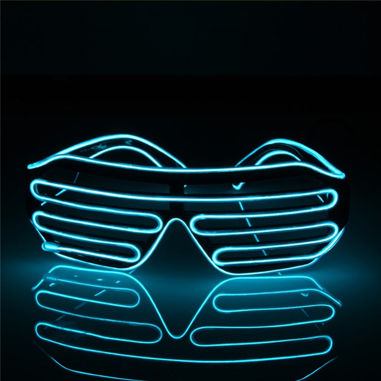 YOUOKLIGHT YK2286 Cool 3 Modes Sound Control Wired LED Glasses for Costume Party - Blue-9