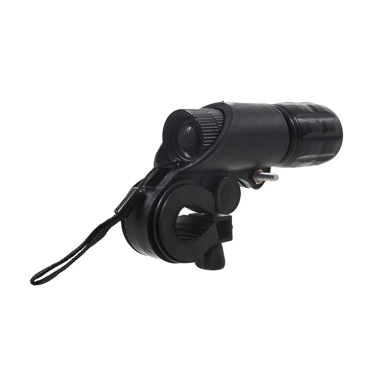 Q5 Waterproof 3W 140lm 3 Modes LED Bike Light Zoomable Torch with Bike Handlebar Mount - Black-3